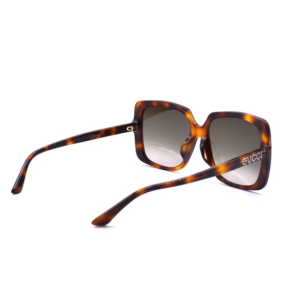 GUCCI GG0728SA 002 HAVANA BROWN GRADIENT AUTHENTIC SUNGLASSES - Picture 6 of 10